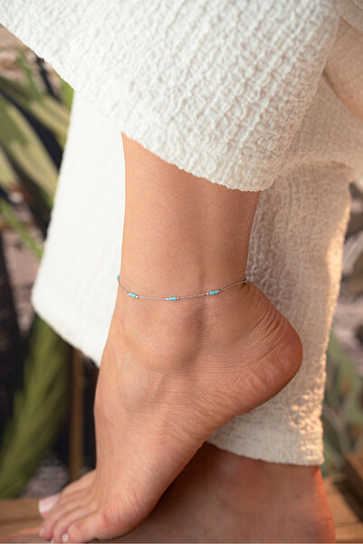 Silvano Jewelry 925 Ayar Gümüş Boncuklu Halhal