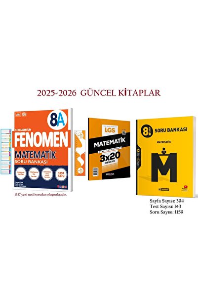 Fenomen Yayıncılık 8 Matematik A Soru Bankası ve Hız 8. Sınıf Matematik Soru ...