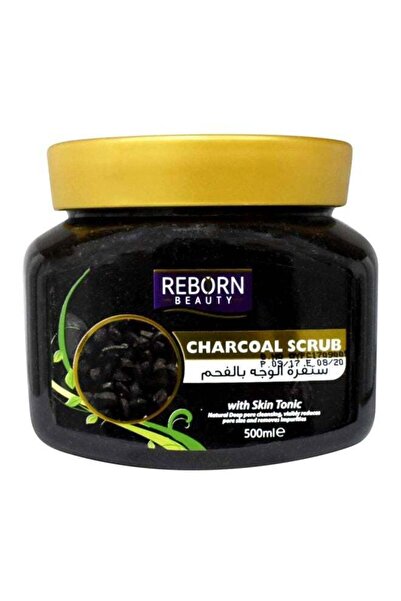 Reborn Beauty Charcoal Scrub With Skin Tonic Black 500ml