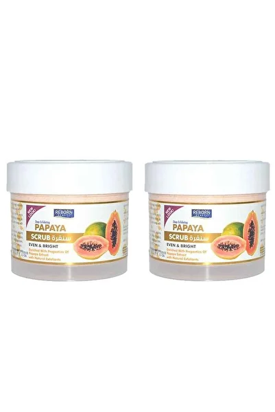 Reborn Beauty Even & Bright Papaya Scrub 500ml (Pack of 2)