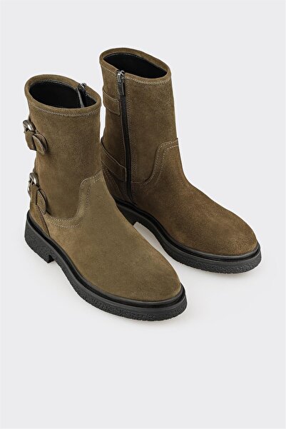 Elle Shoes Yeşil Deri Kadın Günlük Bot