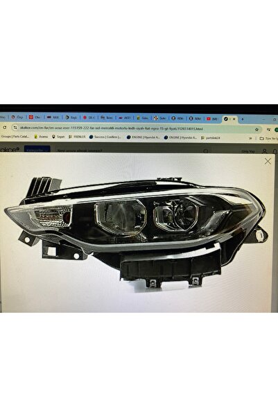 ESER Egea Uyumlu sağ far Altan letli içi beyaz