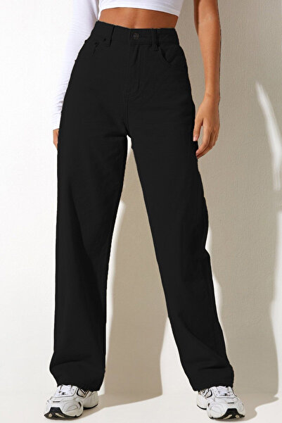 kleshus Flora Jo FLex Blugi negri cu talie înaltă Blugi largi negri Lycra