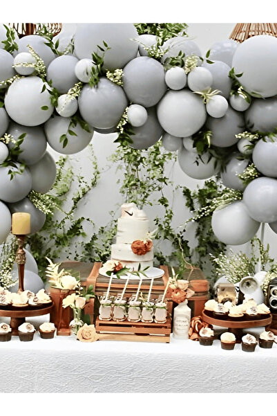 Bunloon Gri Balon 25 Adet Pastel Renk – Şık Dekorasyon ve Etkinlik Süsleme Seti