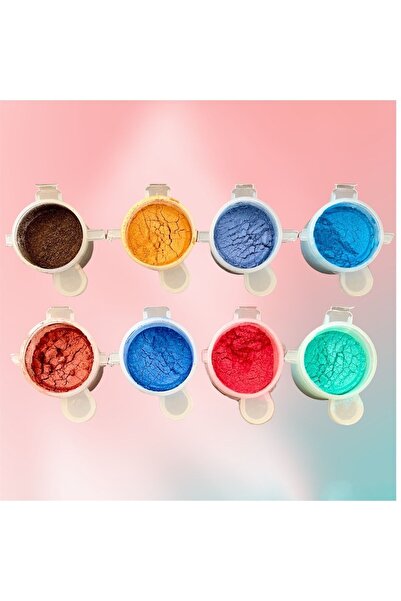 se7enhome Epoksi Reçine 8li Toz Pigment Epoksi Boya, Mum Boyası, Beton Boyası...