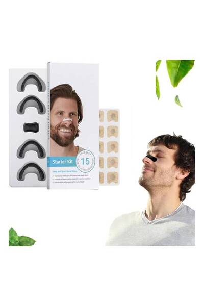 TERRION Magnetic Nasal Strips (30) + Mouth Tape (15) – 15-Day Anti-Snoring Kit for Better Sleep & Breathing