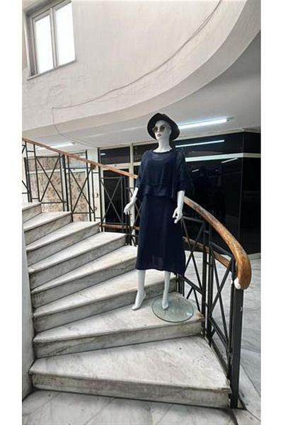 EREN STYLE Italian Fringe Detailed Muslin Linen Slit Dress - Blouse & 2-Piece Set