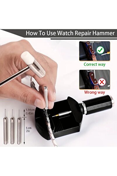 ORGANICYOU Foshan 11Pcs Watch Link Removing Tool Kit, Watch Strap Chain Pin Extractor Repair Tool Kit