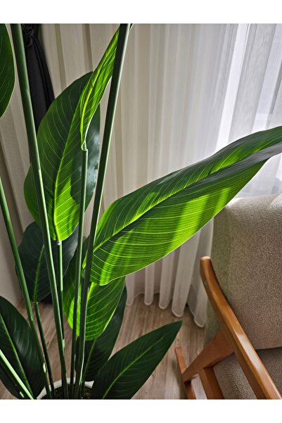 UĞURLU HOME 180 cm Islak Dokulu Yapay Starliçe Bitkisi Plastik Küre Saksılı Büyük Boy Dekoratif Saksı Çiçeği