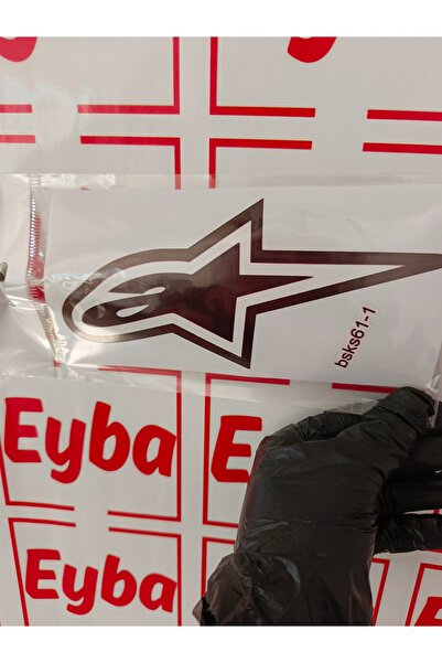 EYBA STİCKER نجمة مقاس 19 × 9 سم، ملصق طباعة ملون قطعة واحدة، دراجة، مقطورة، ...