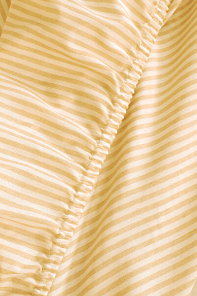 Larispera Single Fitted Sheet Set Cotton Yarn Dyed 100X200Cm Buttoned Pillowcase (50X70Cm1Piece)