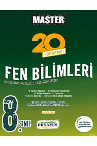 Okyanus Yayınları Okyanus 8. Sınıf Master 20 Fen Bilimleri Deneme