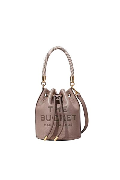 Marc Jacobs leather bucket bag with detachable strap - Cement