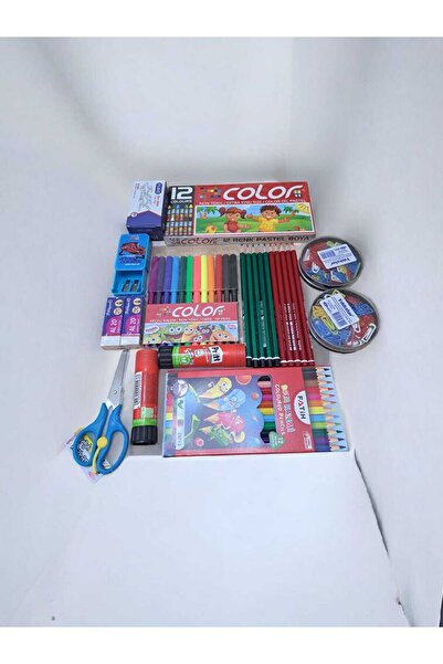 LOACANDLECO 11 PARÇA OKUL KIRTASİYE SETİ , İLKOKUL BAŞLANGIÇ SETİ, KALEM, BOY...