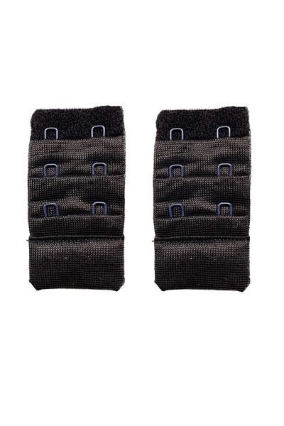 No8 Home 2 Pieces Agraf Bra Extension Clasp 3 Rows / 2 Hooks Black