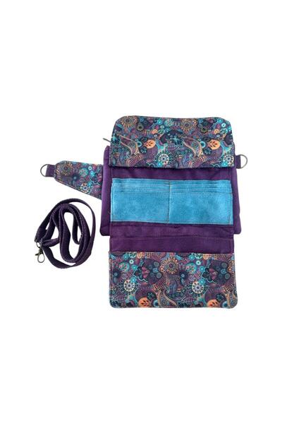 MDLİFE HOME Purple Ethnic Patterned Shoulder Bag – Women's Daily and Travel Bag