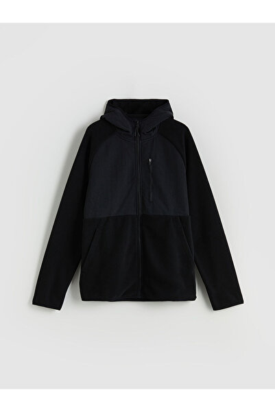 LC Waikiki Hooded Fleece Men's Zippered Sweatshirt