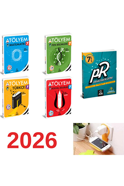 Arı Yayıncılık Arı 7 Sınıf Atölyem Matematik Fen Türkçe Sosyal + Arı Paragraf...