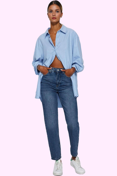 PayBuy Women's Fashion High Waist Mom Jean Cotton Denim Casual Combinations Weekend Seasonal Use
