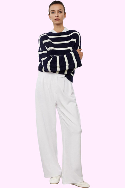 PayBuy Women's Fashion High Waist Wide Leg Pleated Pants Casual Chic Weekend Summer