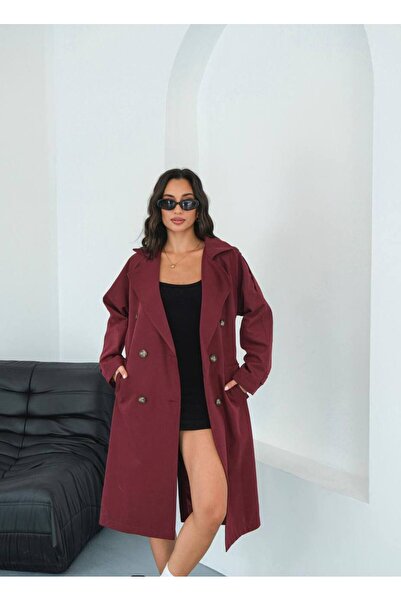 Chef d'atelier Kadın Oversize Uzun Dökümlü Trençkot