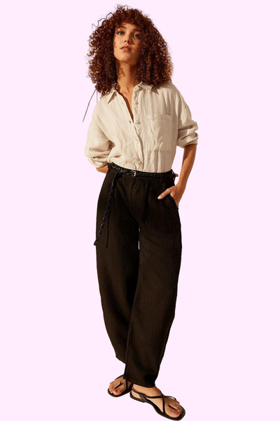 PayBuy Women's Fashion High Waist Wide Leg Linen Pants Summer Style Meets