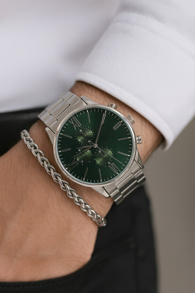LOOQ Roman Numeral Steel Cord Men's Watch