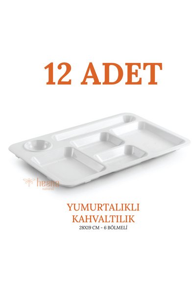 Hesna Natural Unbreakable Breakfast Table D'Hote Tray - with Egg