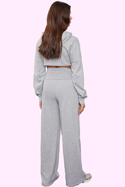 PayBuy Women's Fashion Wide Leg High Waist Knitted Pants Relaxed Fit for Daily Wear