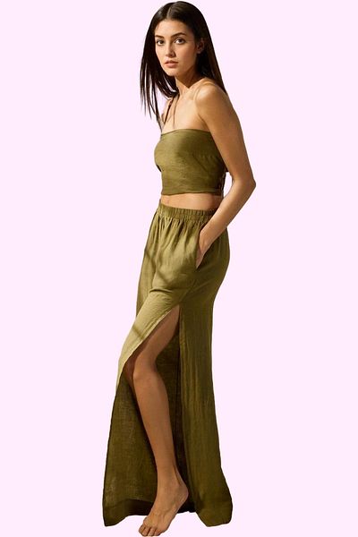 PayBuy Women's Fashion High Waist Wide Leg Linen Pants Summer Style Meets