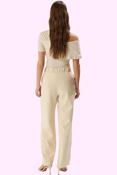 PayBuy Women's Fashion High Waist Wide Leg Knitted Trousers Regular Size Solid Pattern Summer