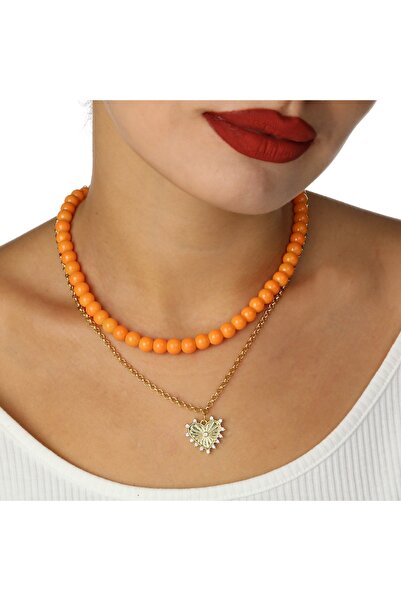 GÜNEBAKAN AKSESUAR Glass Bead Necklace