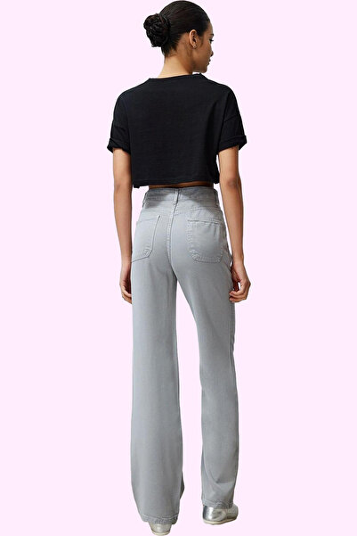 PayBuy Women's Fashion Wide Leg Long Length Low Waist Wide Leg Jean 100% Lyocell Casual Style Use