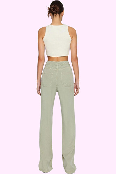 PayBuy Women's Fashion Wide Leg Long Length Low Waist Wide Leg Jean 100% Lyocell Casual Style Use