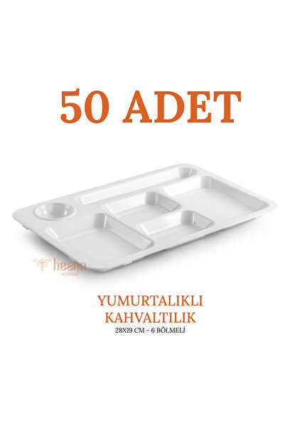 Hesna Natural Unbreakable Breakfast Table D'Hote Tray - with Egg