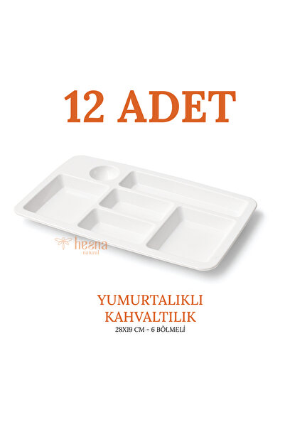 Hesna Natural Unbreakable Breakfast Table D'Hote Tray - with Egg