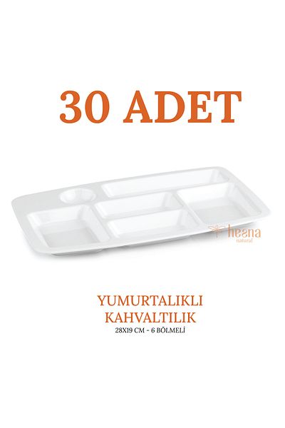 Hesna Natural Unbreakable Breakfast Table D'Hote Tray - with Egg