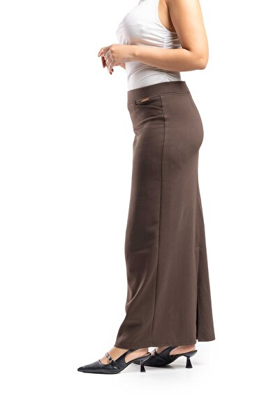 SUGA Long sand skirt