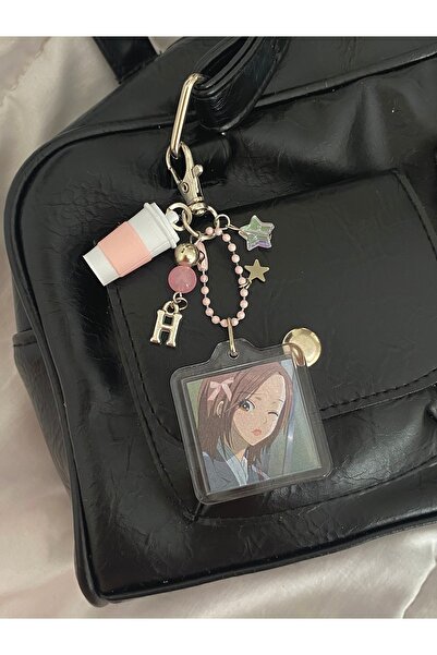 bettymettys إطار صور Hachi مع حقيبة ساحرة باللون البني والحروف وإكسسوارات حقي...