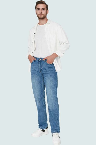 PayBuy Men's Fashion Straight Fit Denim Jeans Pants Cotton Daily Use Weekend Seasonal Use