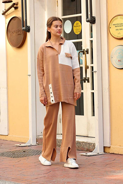 Zerenyus Bird's Eye Knitwear Suit Mink