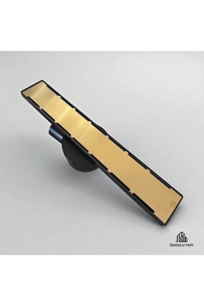 İSAOĞLU YAPI Mat Gold Duş Kanalı Duş Süzgeci Gold 40 Cm Paslanmaz Çelik Duş G...