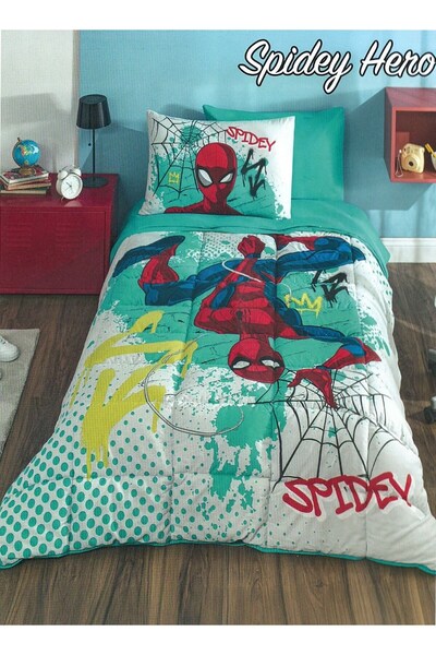 Özdilek Spiderman Hero Single Disney Licensed Elastic Sheet Sleeping Set