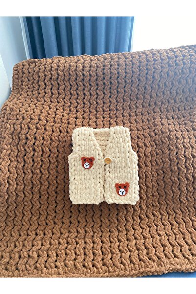 ÖRGÜCÜ DESİGN Puffy Baby Vest- Children's Vest