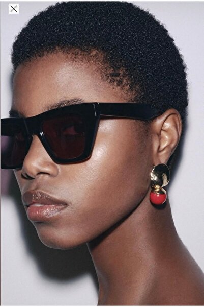 Dionme Zra أقراط حمراء كبيرة