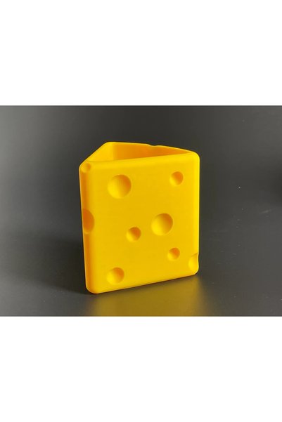 Rafine Studio 3D Cheese Patterned Pen Holder 10 cm Table Top Organizer Pen and Accessory Organizer