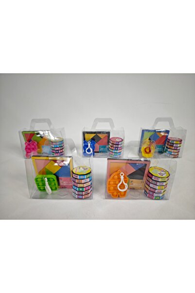 Okul akıloyun çantası tangram , matematik küpü ve pop it anahtarlık hediyeliğ...