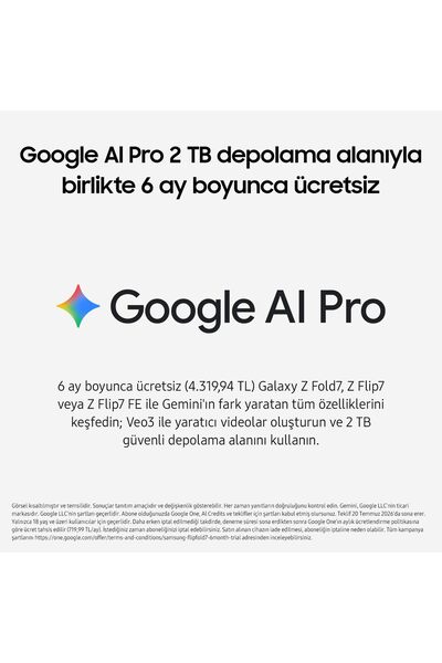 Samsung Galaxy Z Flip7 FE 256 GB Beyaz Cep Telefonu