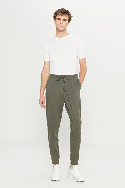 AC&Co / Altınyıldız Classics Ανδρικό χακί μελανζέ Standard Fit Κανονική κοπή με 2 νήματα τσέπες Άνετο βαμβακερό παντελόνι Jogger ανακυκλώσιμο