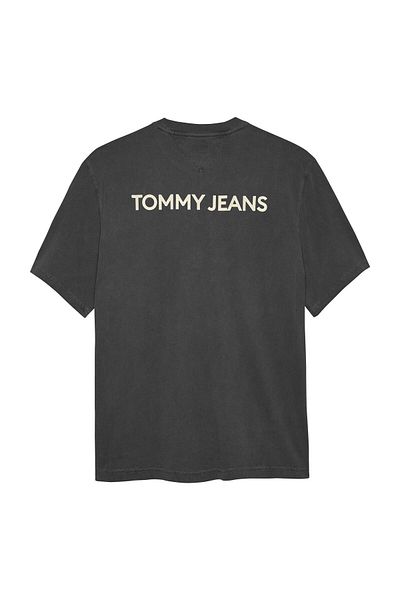 Tommy Hilfiger Čierne pánske tričko Tommy Jeans s vlajkou 90. rokov